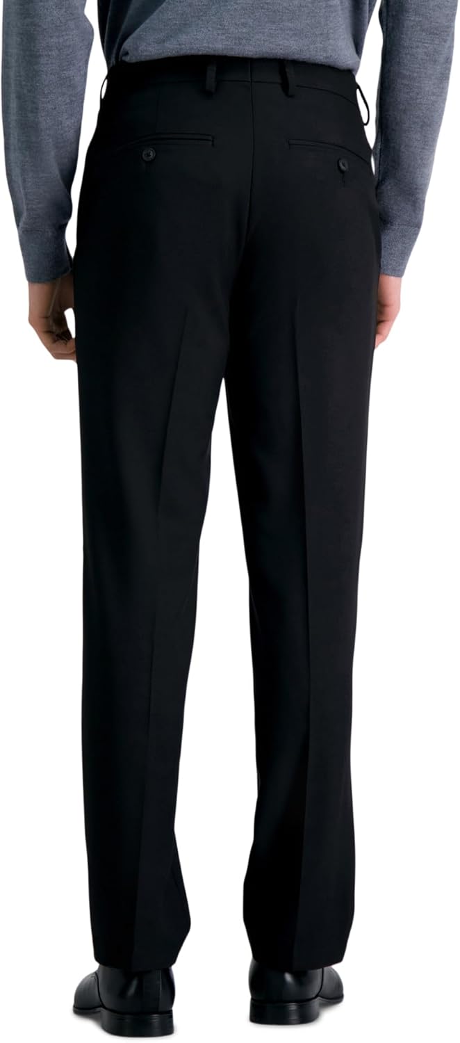 Haggar Herren Premium Comfort Anzughose – Gerade Passform, Flache Vorderseite, Reg. und Big & Tall K