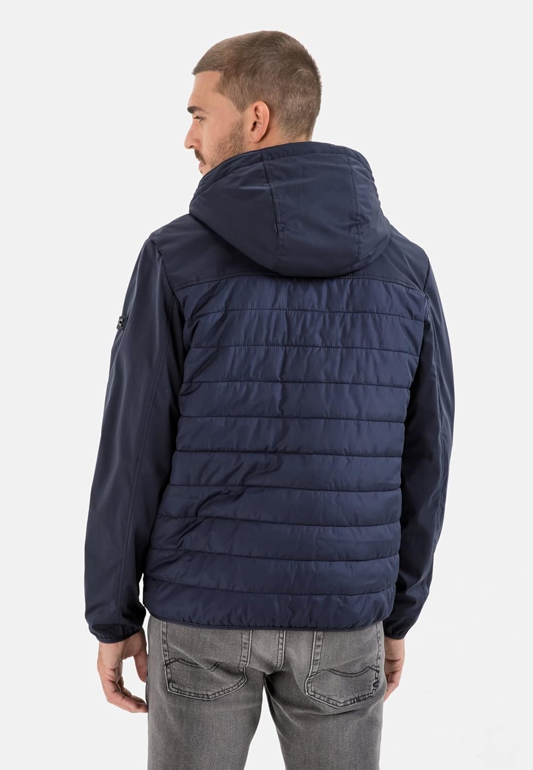camel active Herren Hybrid-Blouson mit Kapuze 29 Blau, 29 Blau