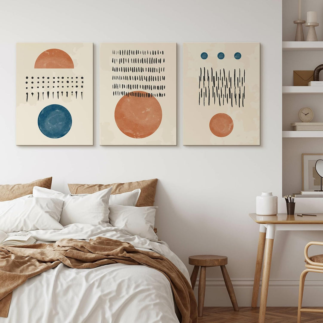 Muralo - Wandbilder Set - Leinwand Bilder Set Aufhängefertig - Bilder für Wohnzimmer Schlafzimmer -