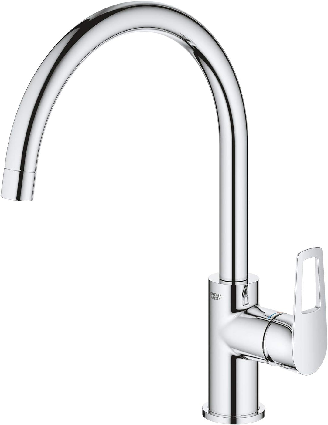 GROHE BauLoop - Einhand-Spültischbatterie (langlebige Oberfläche, Einlochmontage, Schwenkbereich 360