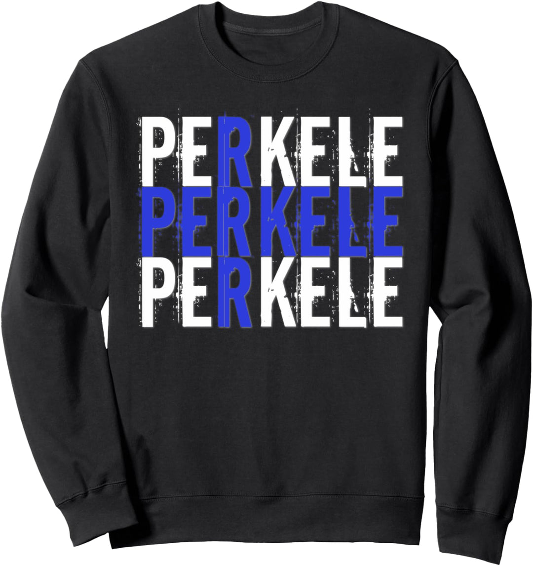 Perkele Finnish Funny Novelty Curse Cuss Swear Finland Flag Sweatshirt