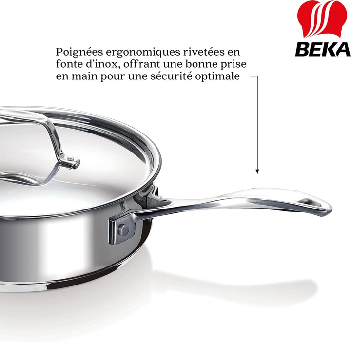 Beka Grossraumpfanne mit Edelstahldeckel 24 cm