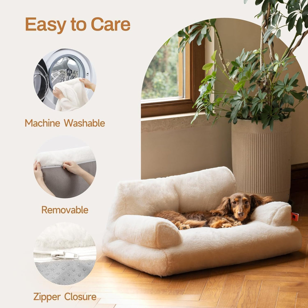 MEWOOFUN Katzenbett Grosse für Katzen, 66x48cm Flauschig und weich Katzensofa Katzencouchbett für mi