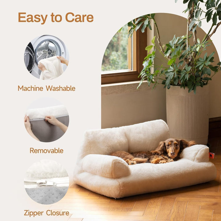 MEWOOFUN Katzenbett Grosse für Katzen, 66x48cm Flauschig und weich Katzensofa Katzencouchbett für mi
