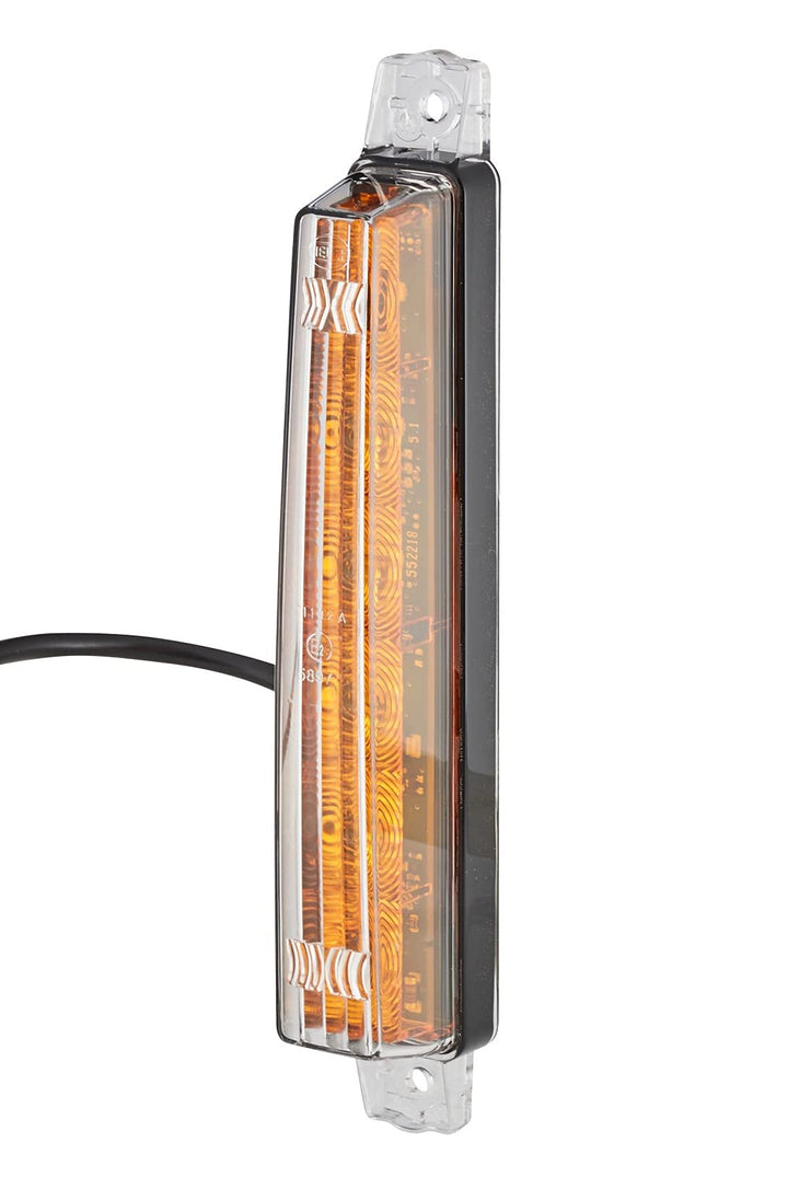 HELLA - Blinkleuchte - LED - 12V - Anbau/geschraubt - Lichtscheibenfarbe: glasklar - Kabel: 400mm -
