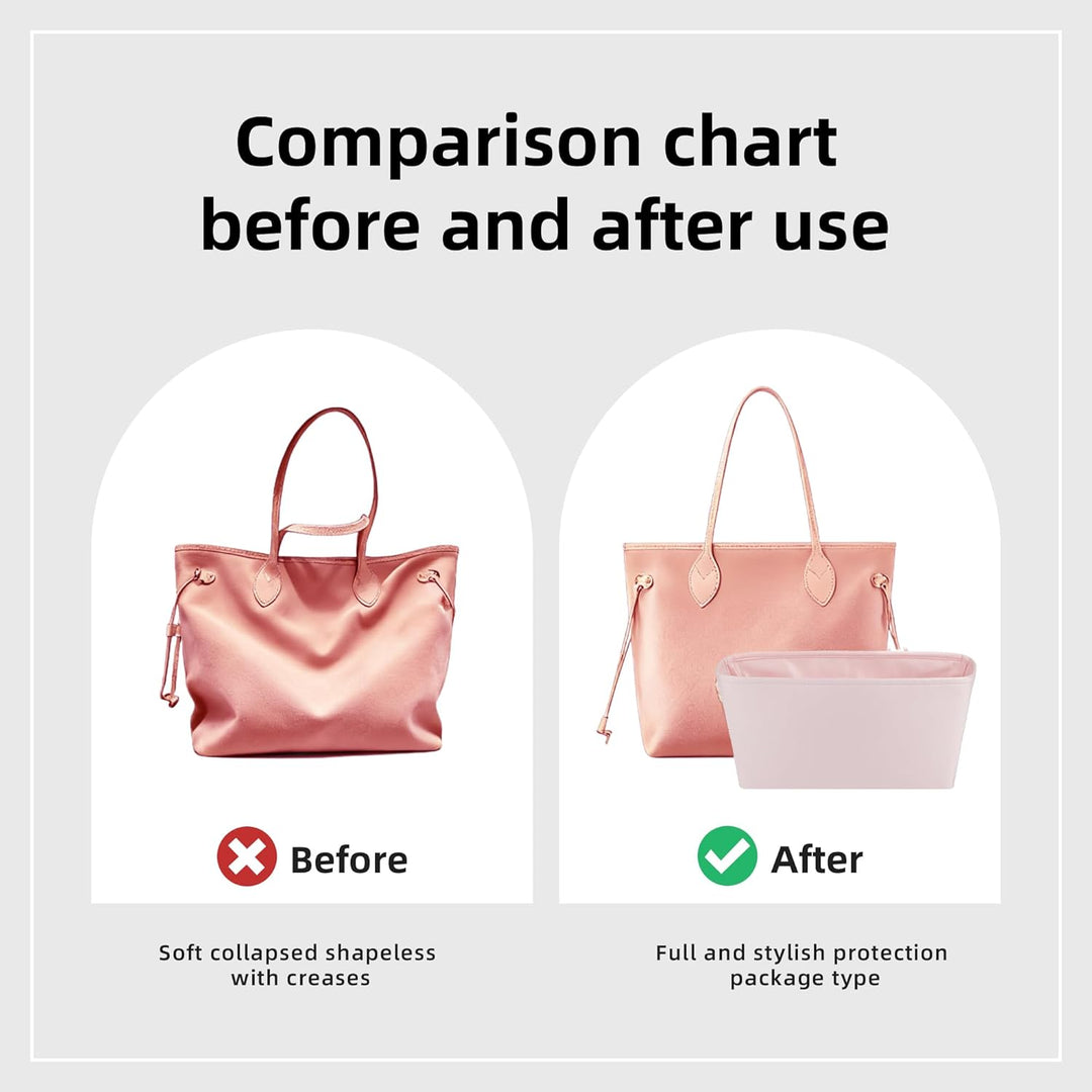 DGAZ Seide Handtasche Organizer für LV Neverfull PM/MM/GM, Taschenorganizer Tasche in Tasche Organiz