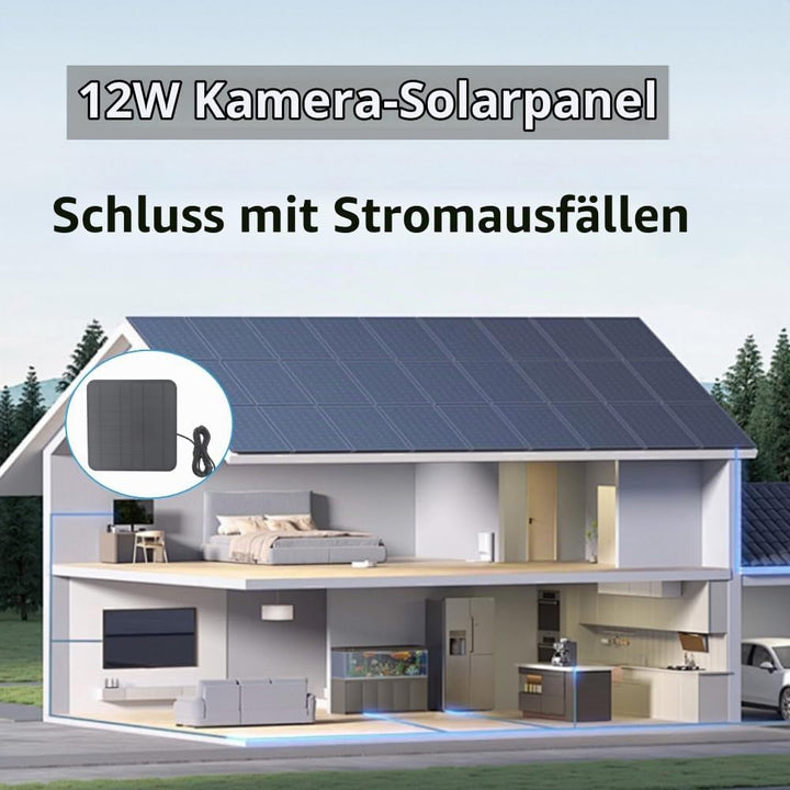 für Ring Solar Panel, 12 W Solar Panel Kamera Ladegerät für Ring für Kamera für Stick Up Cam Akku 2.