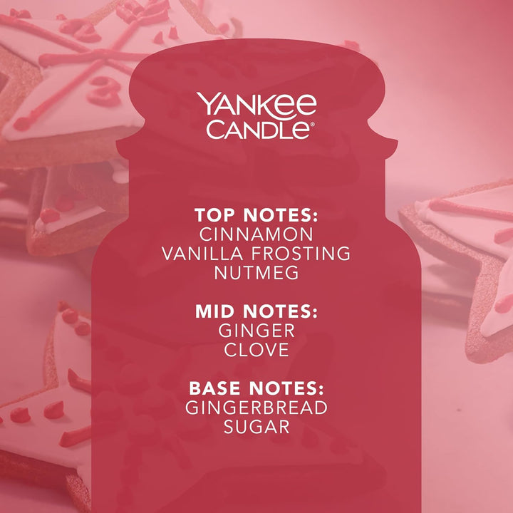 Yankee Candle Duftkerze im Glas (gross) | Frosty Gingerbread | Brenndauer bis zu 150 Stunden, Frosty