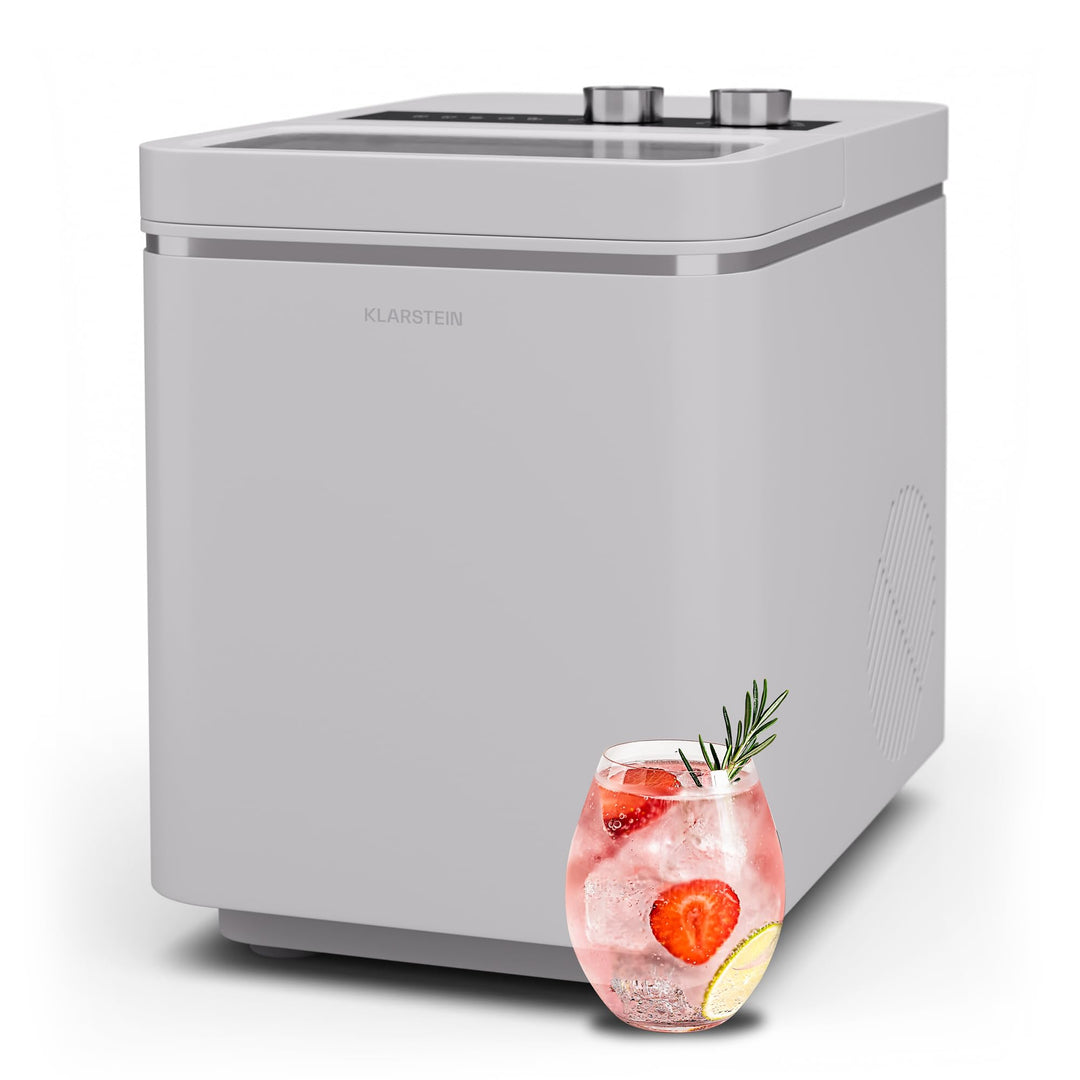 Klarstein IceCraft Eiswürfelmaschine – 12 kg/24 h, Eiswürfel in 6 Minuten, 2 Grössen, Automatische R