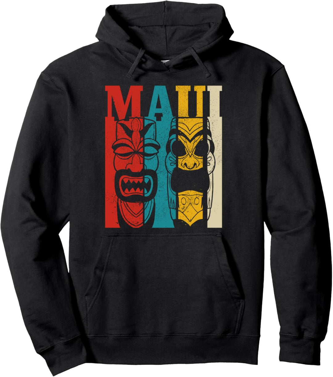 Hawaii Vintage Aloha Tiki Totem Surfer Geschenk Souvenir Pullover Hoodie