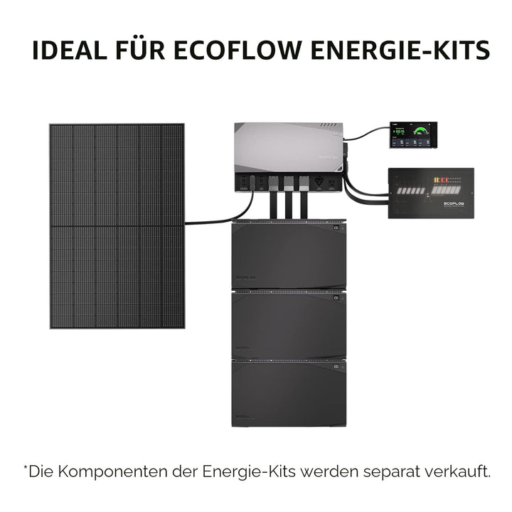 ECOFLOW Monokristallines Solarpanel 2x100W, Starres Solarpanel mit 8 Stück montagefüsse, Photovoltai