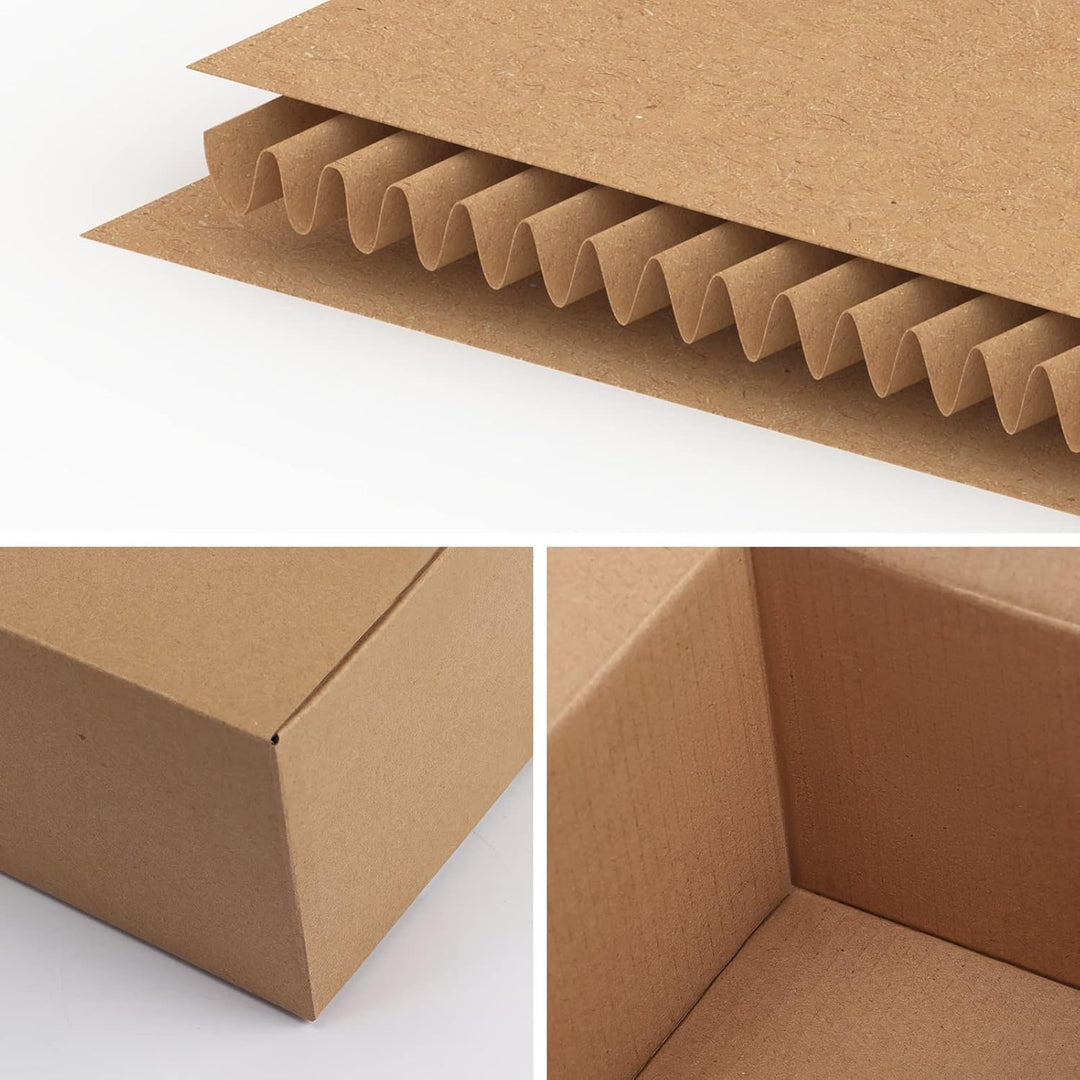 EYMPEU 40 Stück 20,3x15,3x10,2cm Braune Versandkarton, Kartons für Gegenstände, Spielzeug, Schreibwa