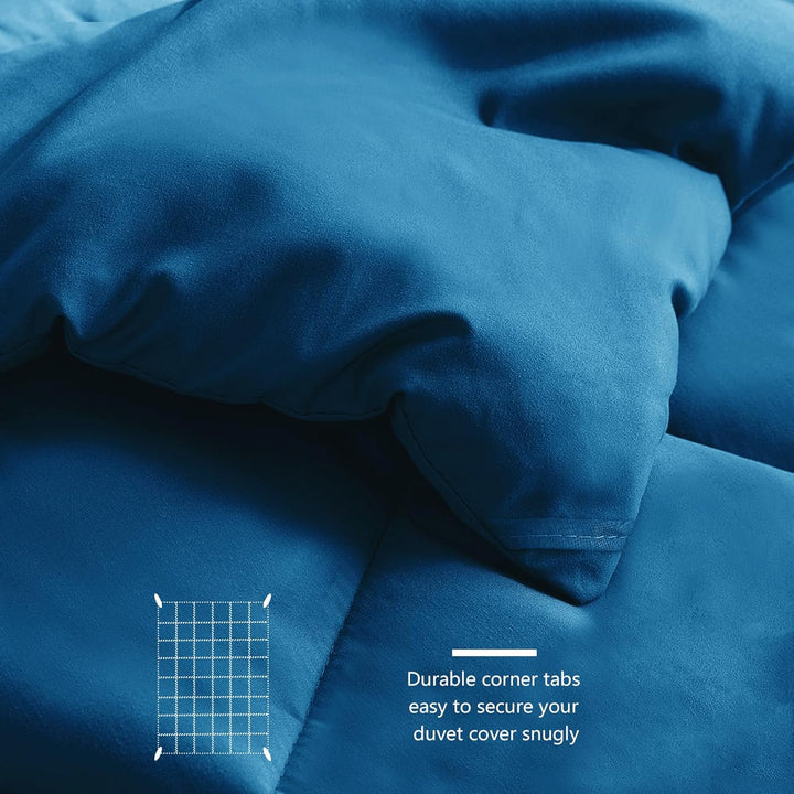 WAVVE Bettdecke 200x200 cm Ganzjahresdecke 4 Jahreszeiten, Steppdecke 300gsm Mikrofaser 200x200cm, S