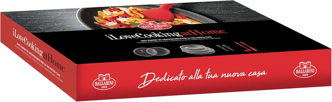I love coooking at home Ballarini Geschenkset 9-teilig platzsparend