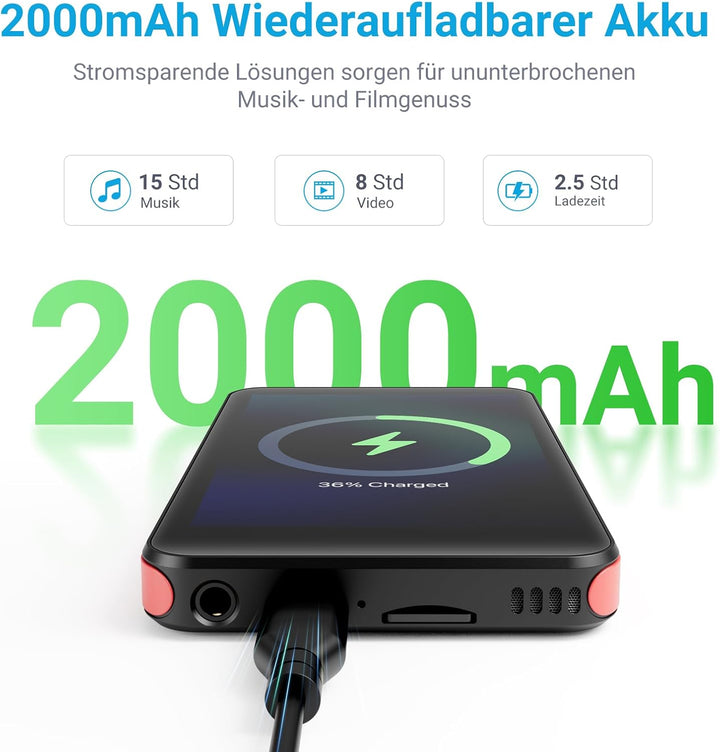 MECHEN MP3 Player Bluetooth WLAN, 4,0 Zoll Android 10 MP4 Player