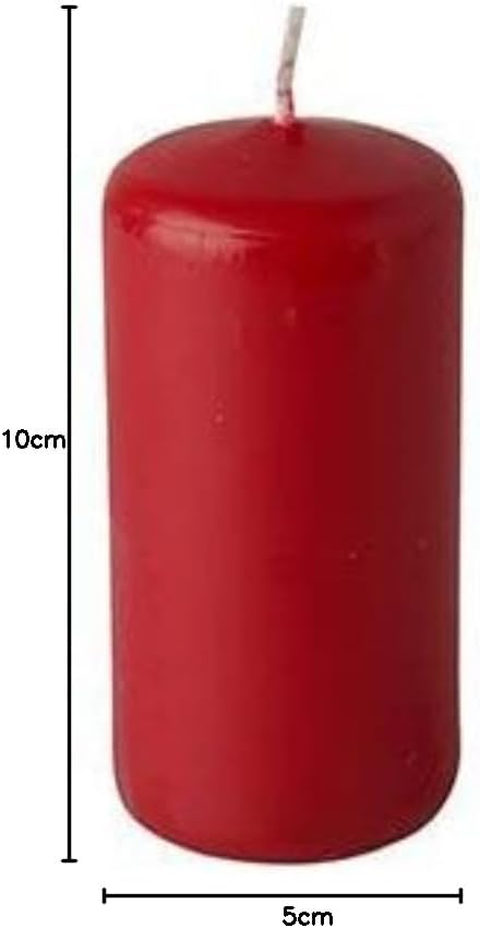 PAPSTAR Kerzen, Paraffin, Rot, 50 mm · 100 mm (Rot -16 Kerzen)