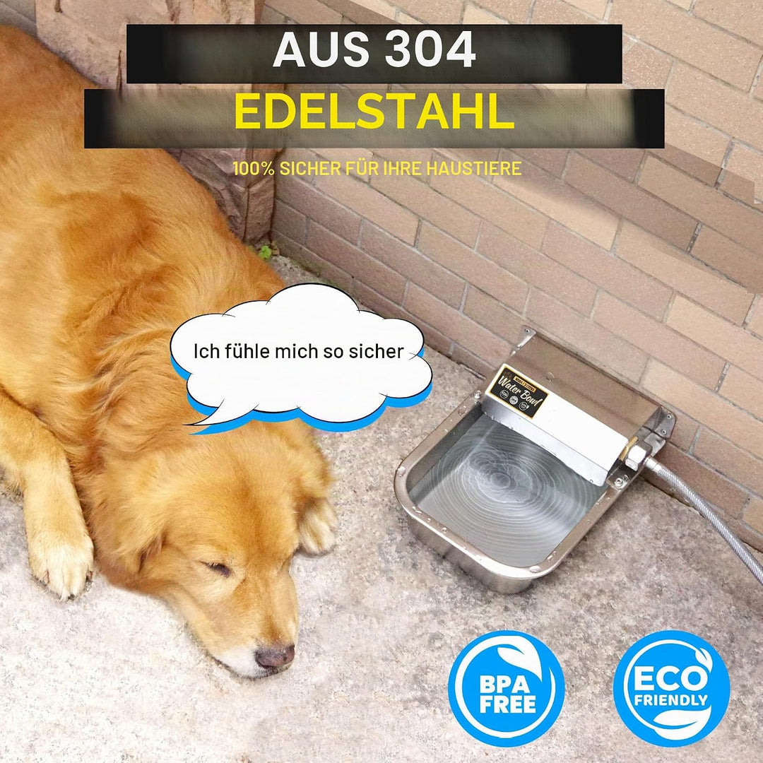 Automatischer Wasserspender für Hunde, 2,863.3 g Outdoor Hund Wassernapf, 304 Edelstahl Wasserspende