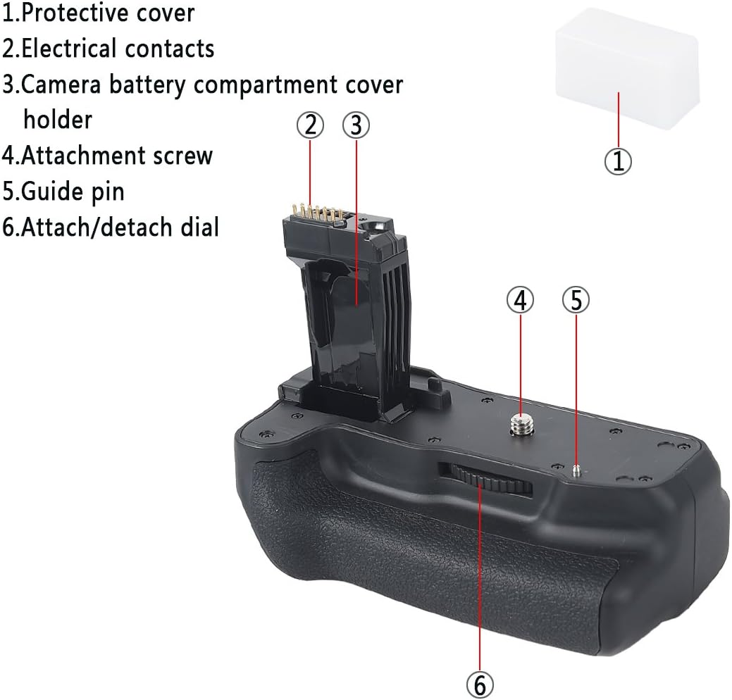 DSTE® Batterie Griff Kompatibel für Canon EOS 760D 750D IX8 T6S T61 DSLR Digital Kamera als BG-E18