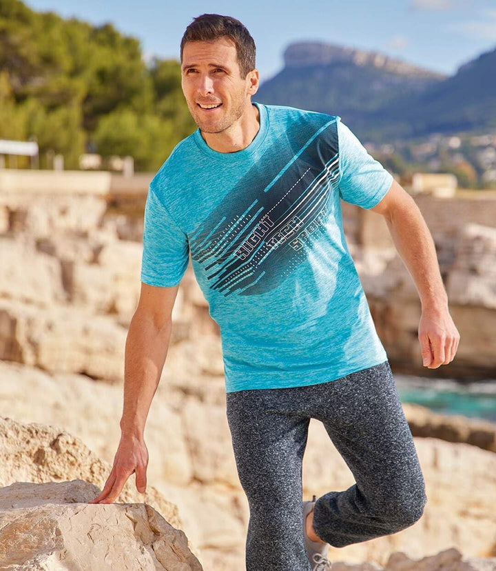 ATLAS FOR MEN - 3er-Pack Herren T-Shirts - Rundhalsausschnitt - Kurze Ärmel - Verfügbar in grossen G