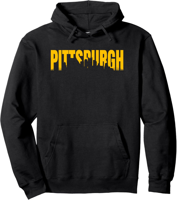 Pittsburgh Pennsylvania Skyline Art Downtown Steel City Pullover Hoodie