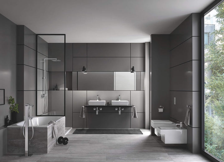 GROHE Eurocube - Einhand- Waschtischarmatur (wassersparend, 1/2 Zoll, Einlochmonatge), chrom, 234060