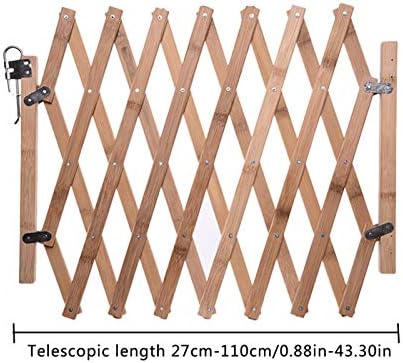 Pet Gate Pet Fence, Indoor Outdoor Pet Gate, Retractable Pet Gate, Expandable Dog Fence, Wooden Mesh