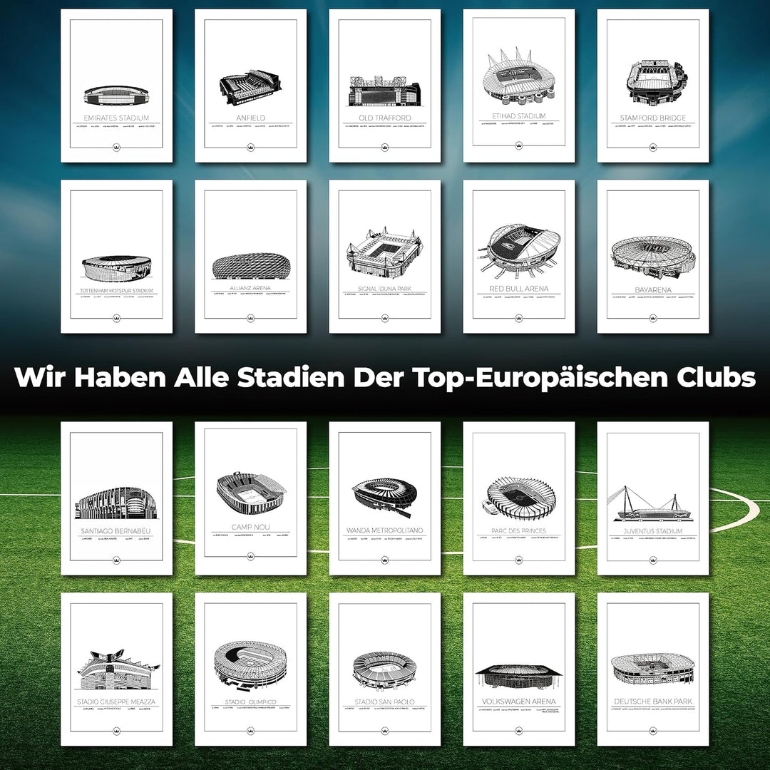 Sverigemotiv Fussballstadion-Wandkunstdruck – Fussballgeschenke für Jungen, Mädchen, Männer – Beste