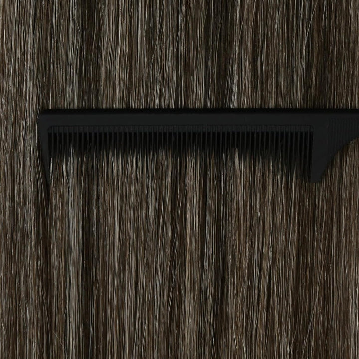 Ugeat Tape Echthaar Extensions Dunkelbraun Balayage Invisible Tape Extensions Echthaar Aschblond Omb