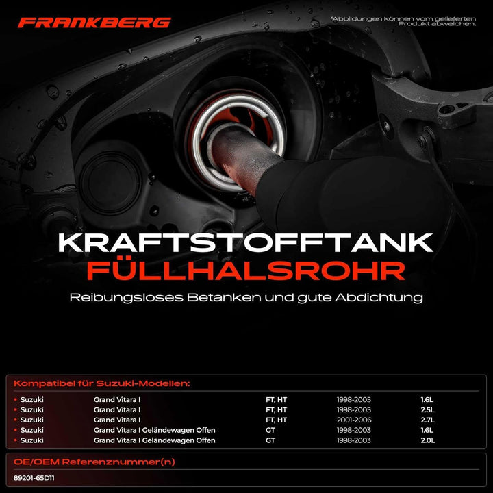Kraftstoffeinfüllrohr Einfüllstutzen Benzin für Grand Vitara I FT HT GT 1.6L 2.0L 2.5L 2.7L 1998-200