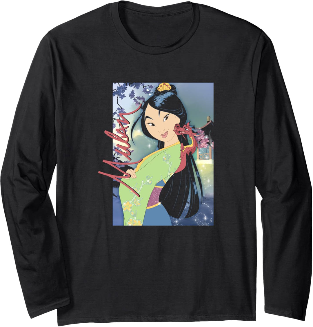Disney Mulan Dark Portrait Langarmshirt