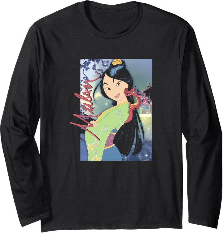 Disney Mulan Dark Portrait Langarmshirt