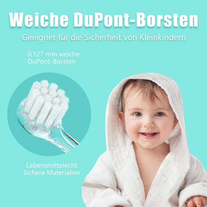 Seago SG-513 Elektrische Zahnbürste Kinder Baby Kinderzahnbürste Elektrisch ab 0-3 Jahre mit LED Lic