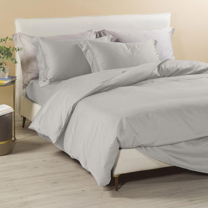 Caleffi Satin Bettwäscheset, Baumwolle, Silber/schwarz, 160 x 190 cm 160 x 190 cm Silber / Schwarz,