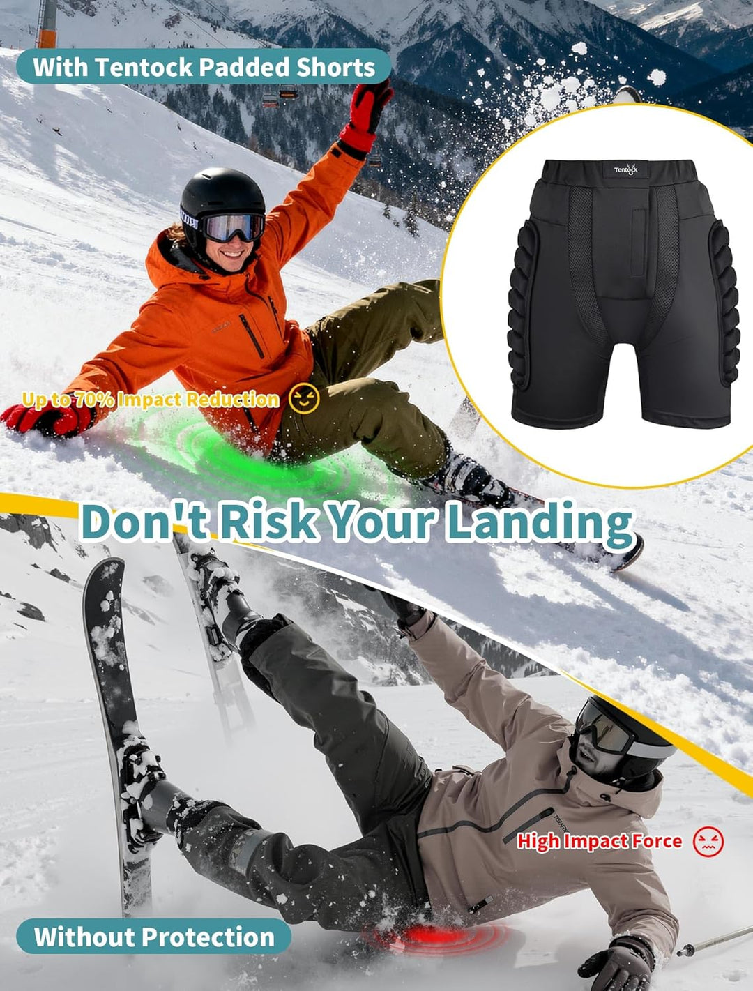 Tentock Schutzhosen Gepolsterte Protektorhosen Schutz Shorts Eva Pad Hip Butt Gepolstert Schutz Gear