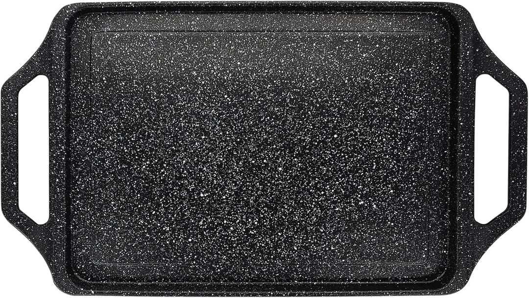 briebe Black Titanium Grillplatte Induktion, Antihaft Titanium, Aluminiumguss, Grillpfanne Bratblech