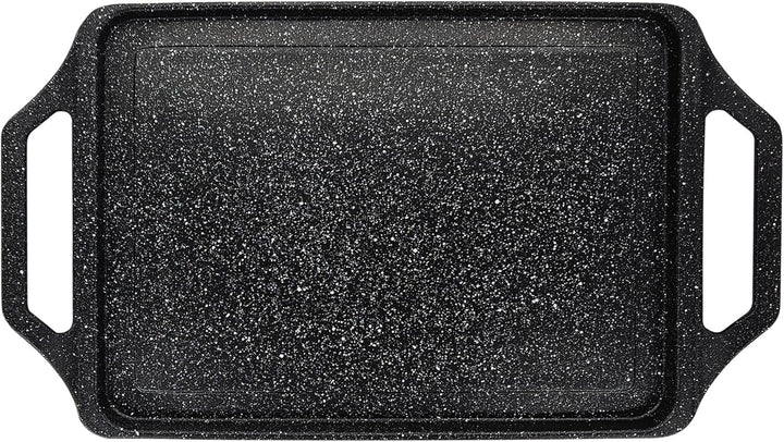briebe Black Titanium Grillplatte Induktion, Antihaft Titanium, Aluminiumguss, Grillpfanne Bratblech
