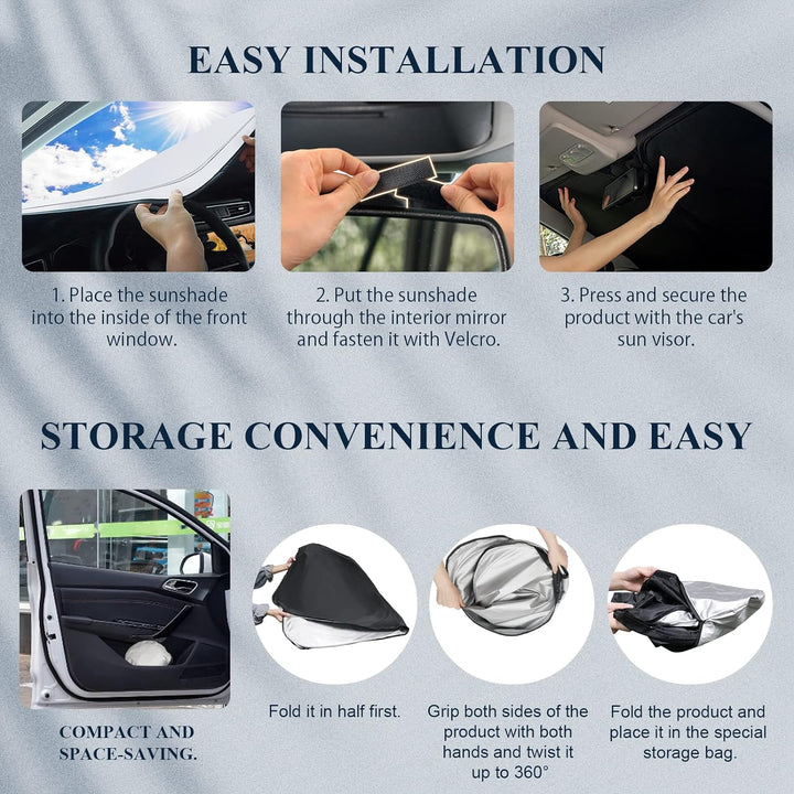 BIBIBO Benz W213 Frontscheibenabdeckung Kompatibel mit Mercedes-Benz E-Klasse 2016-2022, Sonnenschut