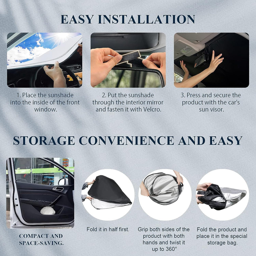 BIBIBO Jeep Compass MP Sonnenschutz Frontscheibe Auto mit Jeep Compass MP 2017-2024, Auto Sonnenschu