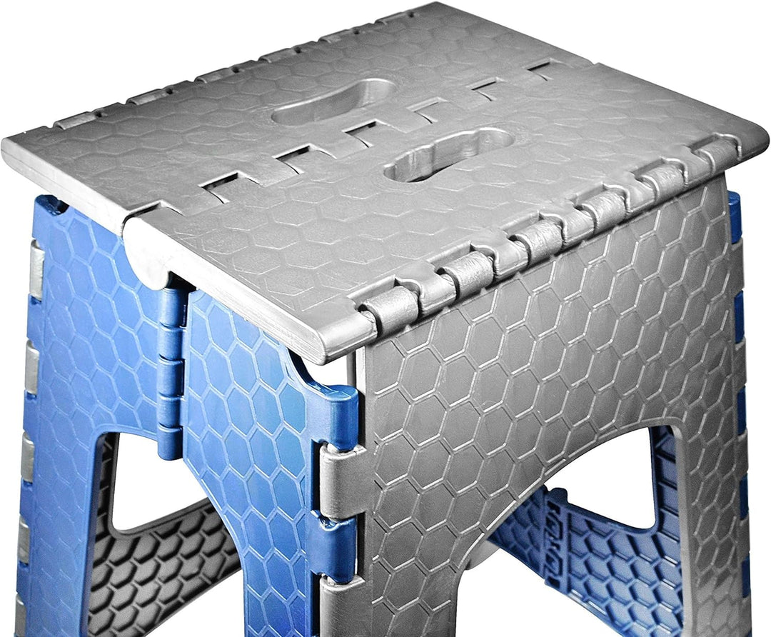 Stark Klapphocker 44 cm – Tritthocker bis 120 kg, faltbar mit Griff, Rutschfester Klapphocker für Kü