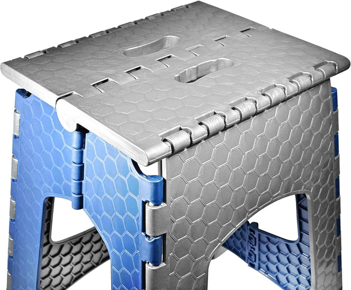 Stark Klapphocker 44 cm – Tritthocker bis 120 kg, faltbar mit Griff, Rutschfester Klapphocker für Kü