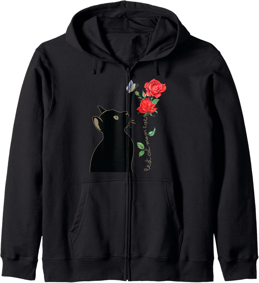 Best Cat Mom Ever Katzenmama Katzenmotiv Geschenk Damen Kapuzenjacke