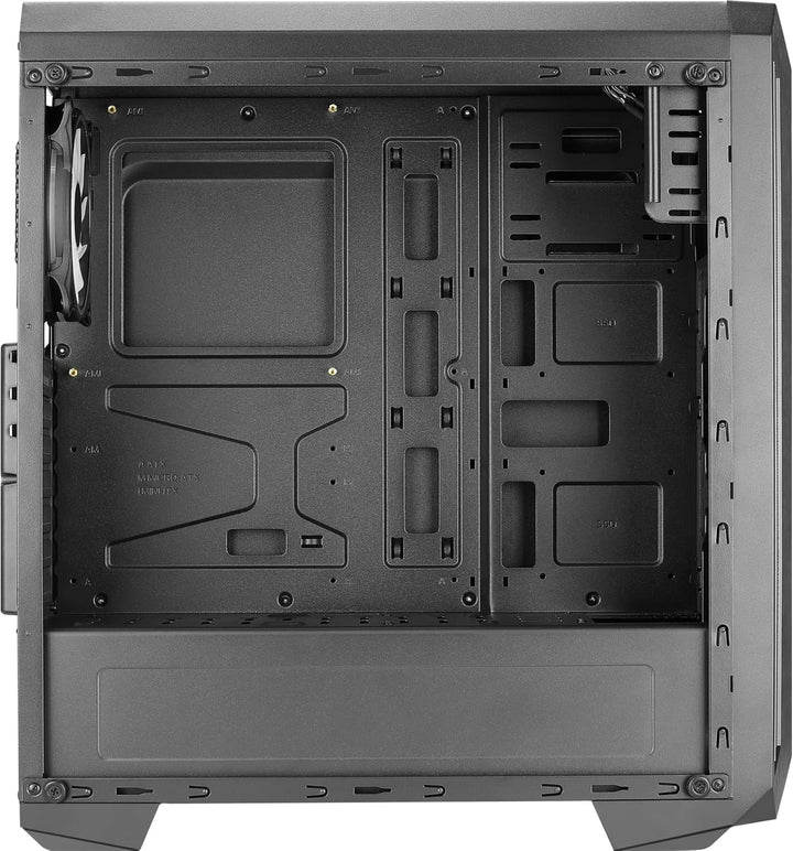 Aerocool SKYLINEV2BK, PC ATX Gehäuse, Dual Front Panel LED ARGB, ARGB 12cm Lüfter, Schwarz Schwarz S