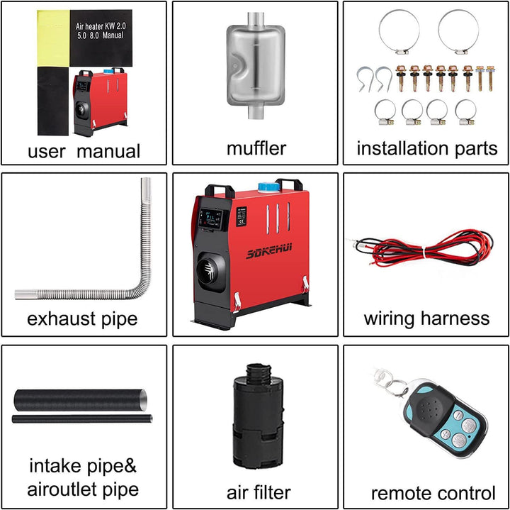 12V Standheizung Diesel, 8KW Diesel Lufterhitzer, 0,18-0,48 Standheizung, Luft Dieselheizung, Air Di