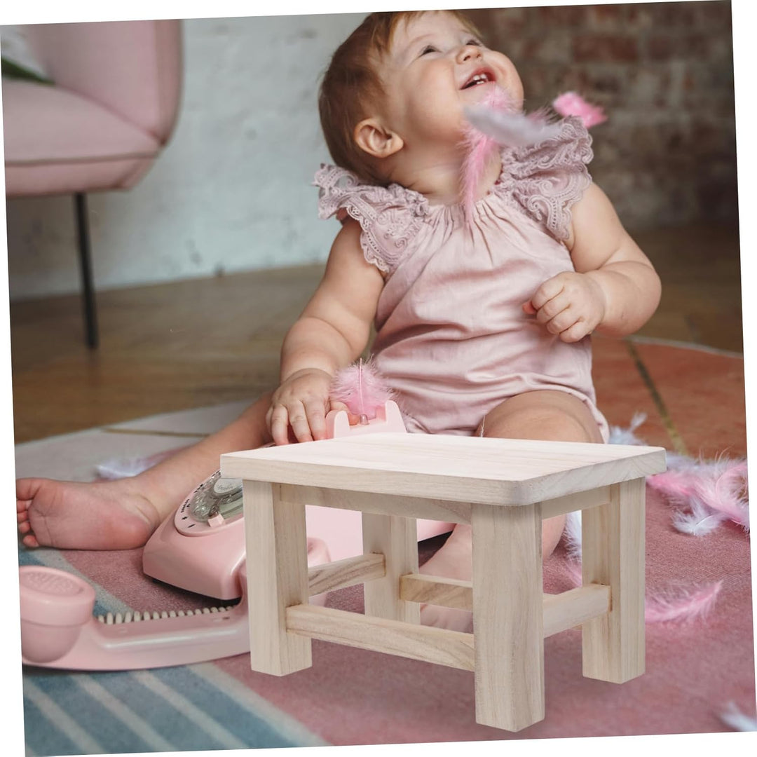 STOBAZA Kleiner Hocker Vielseitig als Sitz und Fussbank Kompakt Leicht für Schuhwechsel Zuhause und