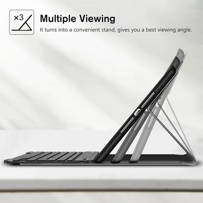 Fintie Tastatur Hülle für iPad 9.7 2018 (6. Generation), Soft TPU Rückseite Gehäuse Keyboard Case mi