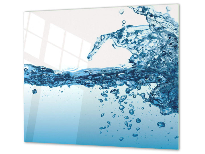 Küchenbrett aus Hartglas und Induktionskochplattenabdeckung – Schneideplatten SINGLE mit 60 x 52 cm