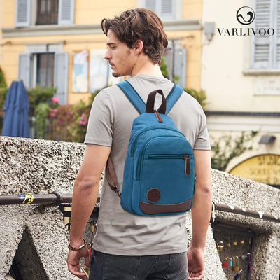 VARLIVOO Retro Sling Bag Herren Crossbody Bag Umhängetaschen Schultertasche Outdoor Sportarten Wande