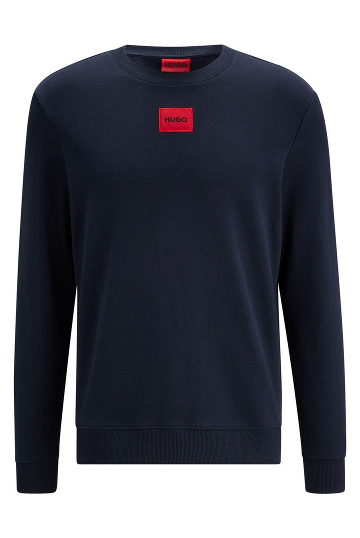 HUGO Herren Diragol212 Regular-Fit Sweatshirt aus Baumwoll-Terry mit Logo-Label XS Dark Blue405, XS