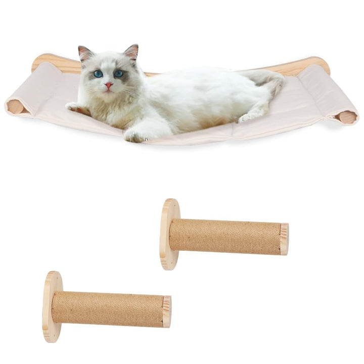 Kletterwand Katzen,Premium Kletterwand Katzen Set mit Katzenbrettern für die Wand,Premium Wandpark z