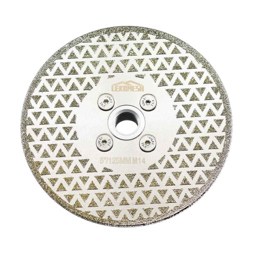 Diamant Fliesen Sägeblatt 125MM LEKOMESH - Doppelseitig Diamant-Trennscheibe für Granit,Marmor,Porze